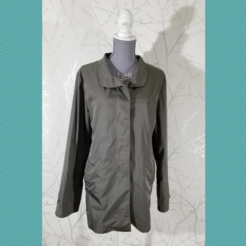 Cinzia Rocca Metallic Gray Button Front Coat